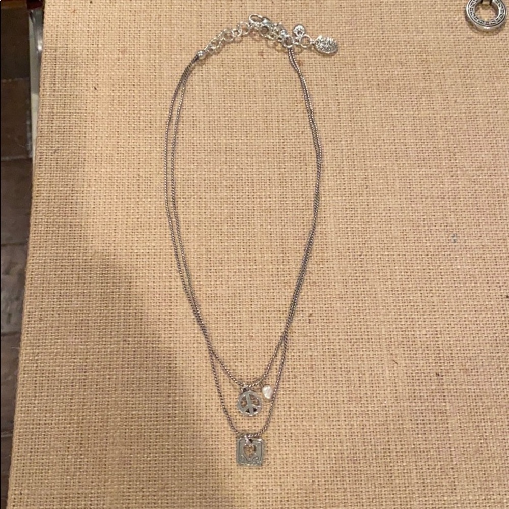 Brighton peace/love necklace and earrings set